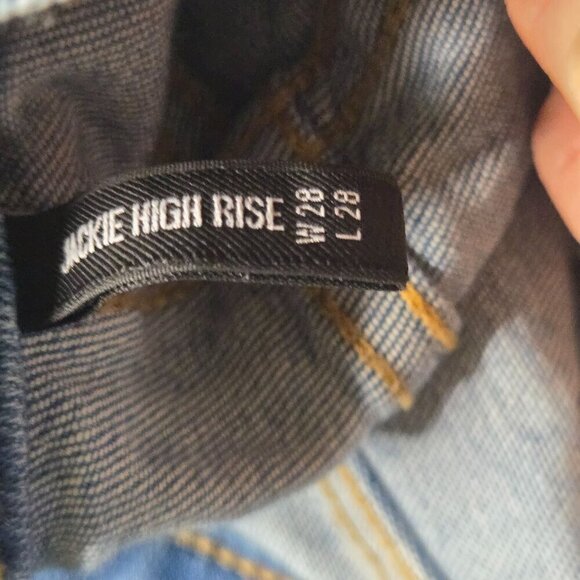 Driftwood Jackie High Rise Skinny Daisy Embroidered Jeans Size 28 - Picture 7 of 8